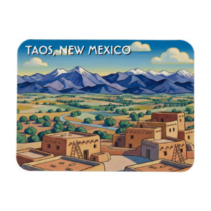 Taos New Mexico Reizen Magneet