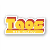 Taos New Mexico retro Sticker (Voorkant)