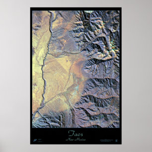 Taos, New Mexico satellietposter Poster