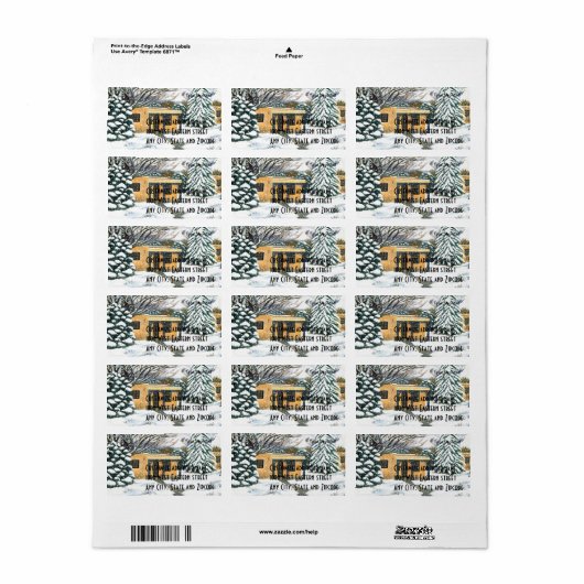 Taos, New Mexico Sneeuwval Etiket (Full Sheet)