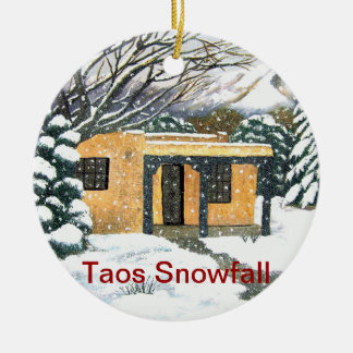 Taos, New Mexico Snowfall Keramisch Ornament