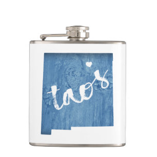 Taos New Mexico Wood Grain Heupfles