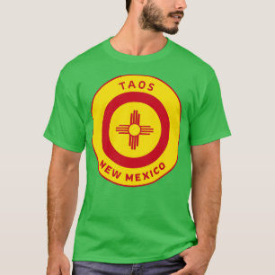 Taos New Mexico Zia Vlag Bullseye T-shirt
