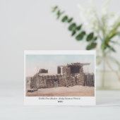 Taos NM, Scalp House à Picouris, ancienne carte po (Debout devant)