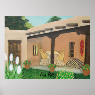 Taos Patio ~ Landschap Poster