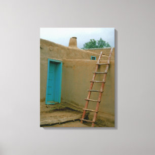 Taos Pueblo New Mexico Fotobehang Canvas Afdruk