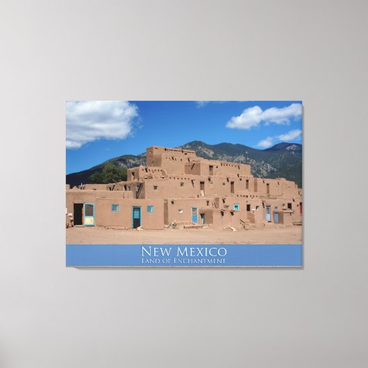 Taos Pueblo Toile Enveloppée (Recto)