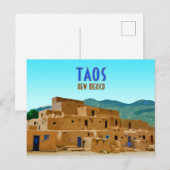 Taos Pueblos New Mexico  Briefkaart (Voorkant / Achterkant)