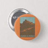 Taos Pueblos New Mexico, Reis Poster Kunst Ronde Button 5,7 Cm (Voorkant /achterkant)