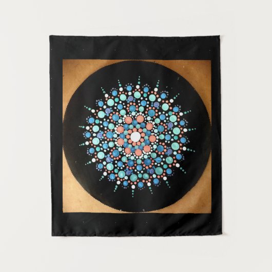 TAP 079 - Tons bleus Mandala- Tapisserie (Devant)
