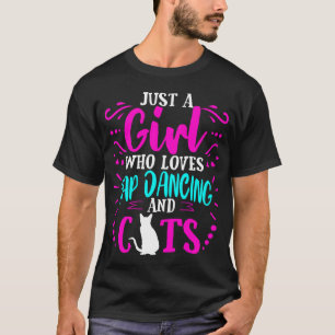 Tap Dance Cats Dancer Cute Gift Girls Teen T-shirt