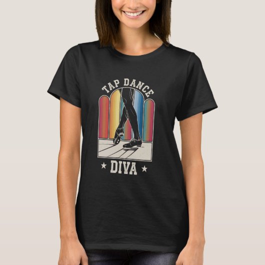 Tap Dance Diva Tapdansen T-shirt (Voorkant)