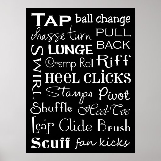 Tap Dance Subway Art Poster (Voorkant)