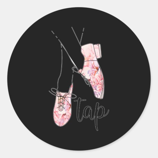 Tap Dance Tap danser Ronde Sticker (Voorkant)