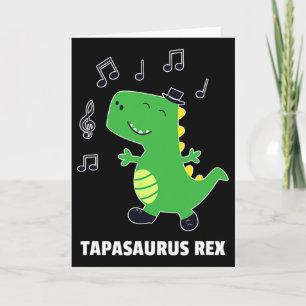 Tap Dance -tapasaurus Rex-dinosauriër Recital Cade Kaart