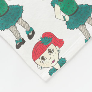 Tap Dance Teacher Redhead Girl Dancer Tapdanans Fleece Deken