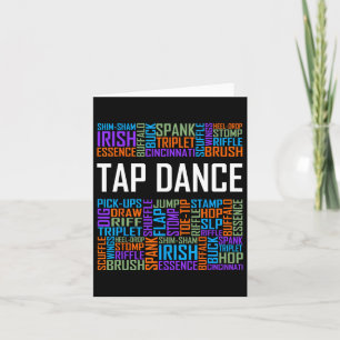 Tap Dance Words Lover Gift Tap Dancer Gifts Dancin Kaart