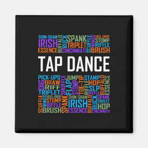 Tap Dance Words Lover Gift Tap Dancer Gifts Dancin Magneet