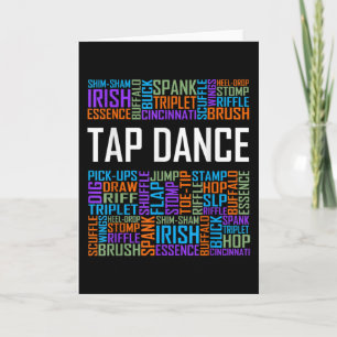 Tap Dance Words Lover Tap DancerDanser Teacher Kaart