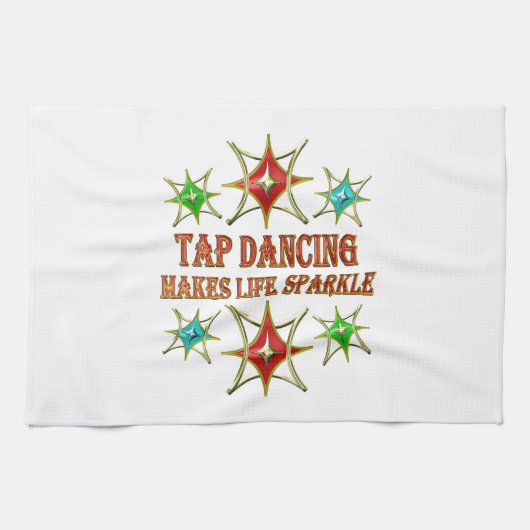 TAP DANCING FANCY STARS THEEDOEK (Horizontaal)