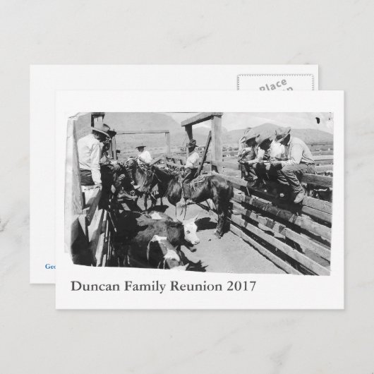 Tap Duncan Reunion Briefkaart (Voorkant / Achterkant)