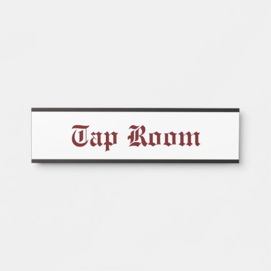 Tap Room Red Deurbordje (Voorkant)