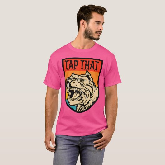 Tap Tha Pitbull Smoking Cigar T-shirt (Voorkant volledig)