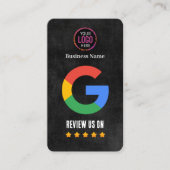 Tap to Review Google Review QR Code Google Ratings Visitekaartje (Voorkant)