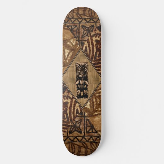 Tapa Tiki Skateboard hawaïen (Recto)