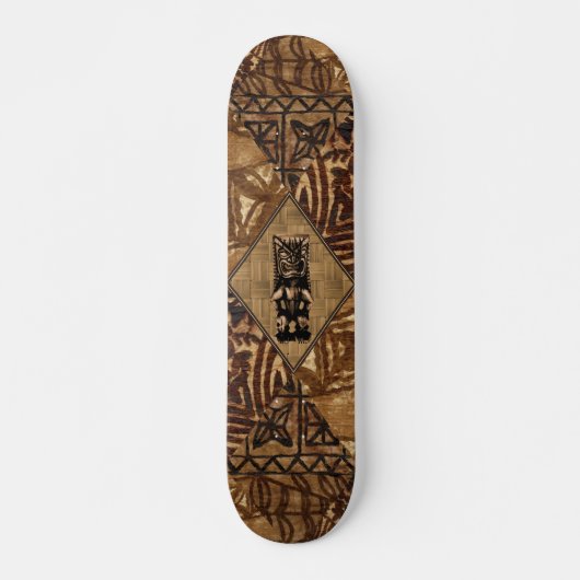 Tapa Tiki Skateboard hawaïen (Devant)
