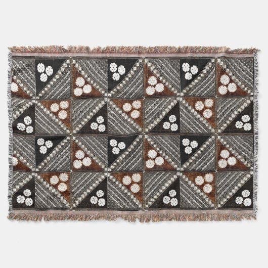  Tapa Tribal Pattern uit Fiji Deken (Voorkant)