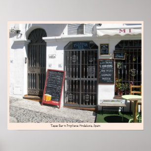 Tapas Bar in Frigiliana/Andalusië, Spanje Poster