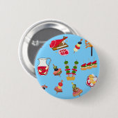 Tapasfeestje Ronde Button 5,7 Cm (Voorkant /achterkant)