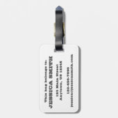 Tapdans dans-dans zwart-wit Tapford-stang Bagagelabel (Achterkant verticaal)