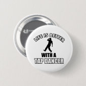 Tapdans-design Ronde Button 5,7 Cm (Voorkant /achterkant)