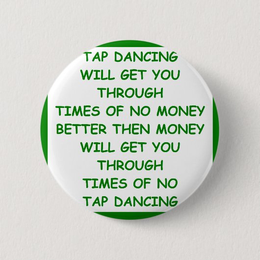 tapdansen ronde button 5,7 cm (Voorkant)