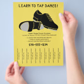 Tapdanslessen Danslessen Afscheurstroken Flyer (Hand)