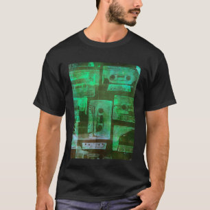 Tape-cassette 80's stijl nostalgisch T-shirt voor