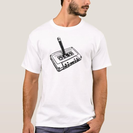 Tape met potlood grappig t-shirt (Voorkant)