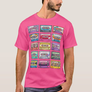 Tape Pencil 70's 80's 90's Music T-shirt