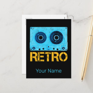 Tape Retro Zoek voor Cassette 80s Party Feestdagenkaart