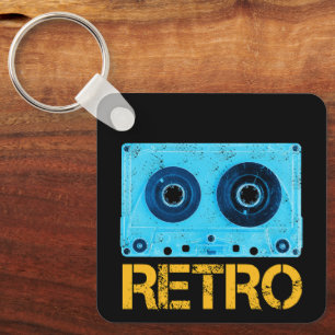 Tape Retro Zoek voor Cassette 80s Party Sleutelhanger