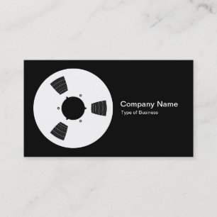 Tape Spool - Wit op Zwart Visitekaartje