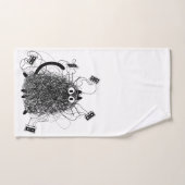 Tape-Tangled zwarte kat Bad Handdoek (Handdoek)