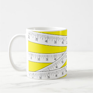 Tape Yellow Novelty meten Koffiemok