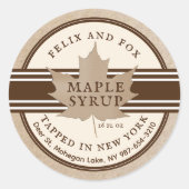 Tapel in New York Maple Syrup Label Antiek White (Voorkant)