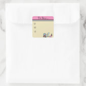 Tapeltjes voor de weekmakers vierkante sticker (Tas)