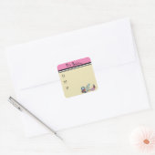 Tapeltjes voor de weekmakers vierkante sticker (Envelop)