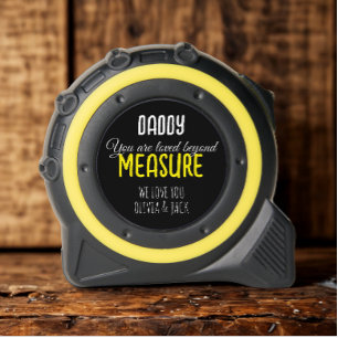 Tapemaat van Vaderdag Liefde van Kind Geel Rolmaat