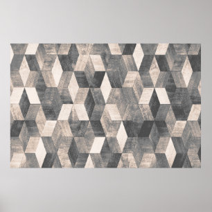 Tapenbadmat en Rug Boho Style etnische designpa Poster